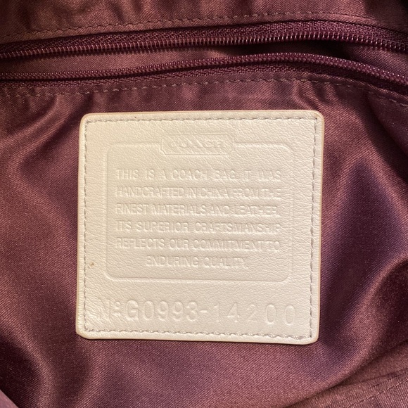 Coach Ivory Patent Shoulder Bag - Picture 7 of 11